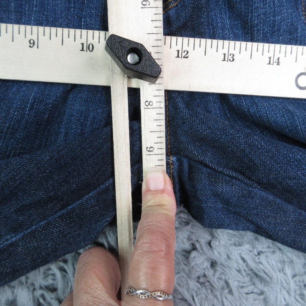 Levi's Jeans Womens 10 Blue 545 Capri Relaxed Stretch Cuffed Mid Rise 32x19.5* - Picture 8 of 16